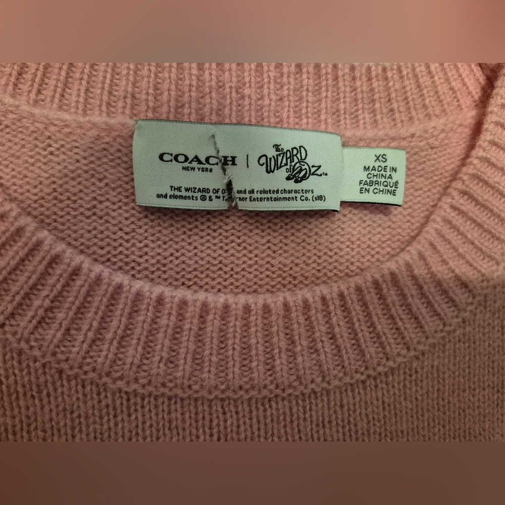 Coach Wizard of Oz Pink Glinda Wand Sweater XS - Picture 9 of 11